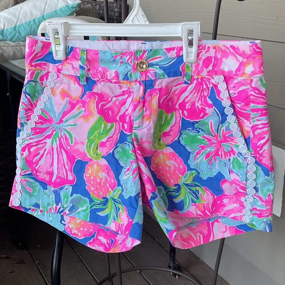 Lilly Pulitzer Pink and Blue Floral Shorts